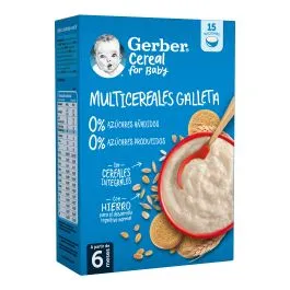 Gerber Papilla Multicereales con Galleta 0% Azúcares
