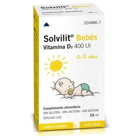 Farmasierra Solvilit Bebés Vitamina D3 400 10Ml
