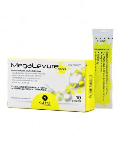 Megalevure 10 sticks sabor platano