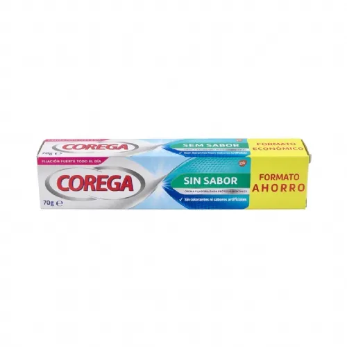 Corega crema extra fuerte sin sabor - adhesivo protesis dental (70 g)