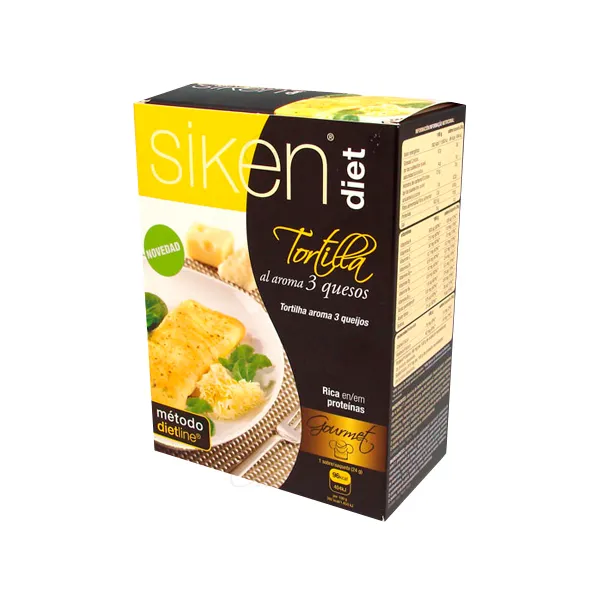 SIKEN DIET TORTILLA AL AROMA DE 3 QUESOS 24 G 7 SOBRES