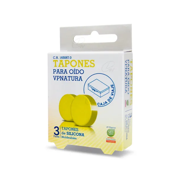 TAPONES OIDOS SILICONA MOLDEABLE 3 PARES