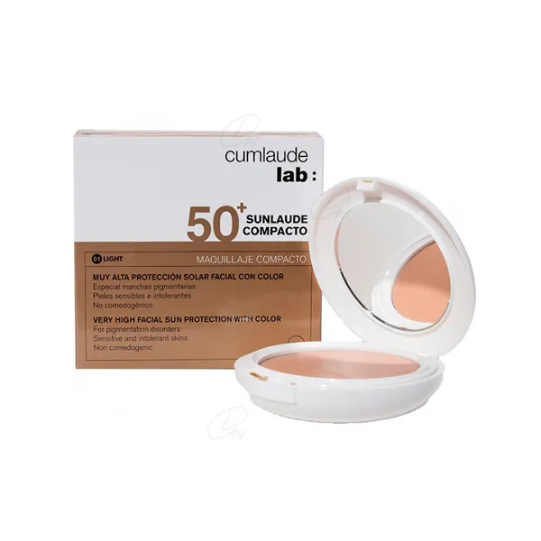 CUMLAUDE LAB: SUNLAUDE COMPACTO SPF 50+  COLOR TONO 01 LIGHT 10 G
