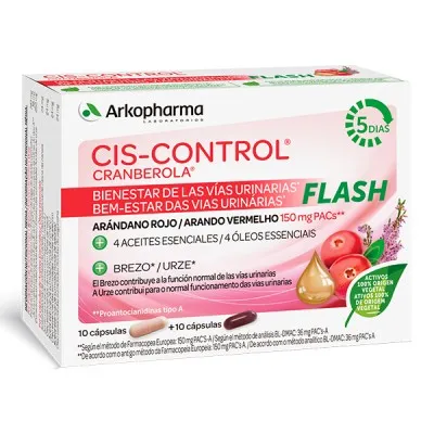 Cis-Control Cranberola Flash 20 cápsulas Arkopharma
