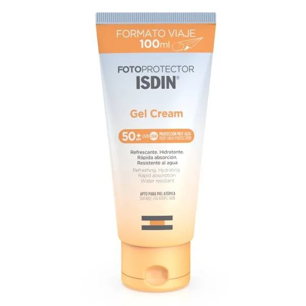 ISDIN Fotoprotector Gel Crema SPF50 Formato Viaje, 100 ml.