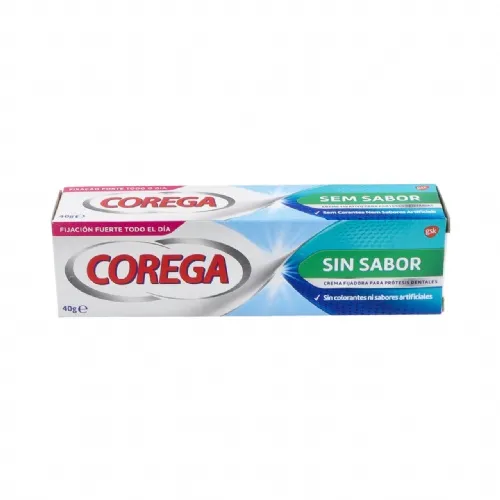 Corega crema extra fuerte sin sabor - adhesivo protesis dental (40 ml)