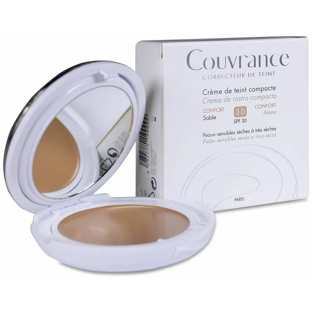 Avène Couvrance Confort Crema Compacta Tono 3 Arena Spf 30, 9,5 G