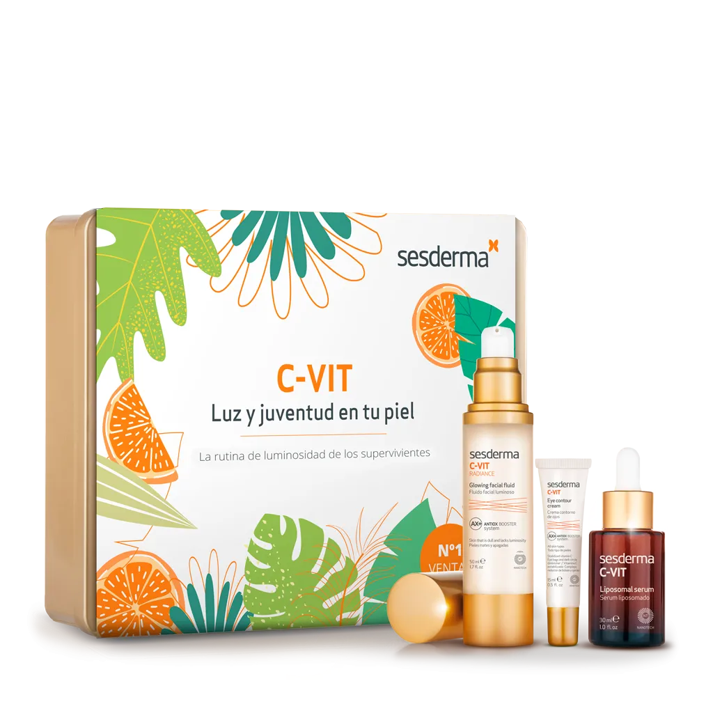 SESDERMA C-VIT SERUM + FLUIDO LUMINOSO + CONTORNO PACK