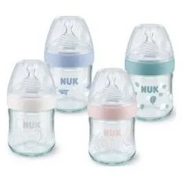 Nuk Nature Sense Biberón Cristal Y Silicona 0 A 6 Meses, 120 Ml