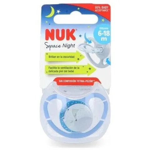 Nuk Chupete Space Night Silicona 6-18 Meses