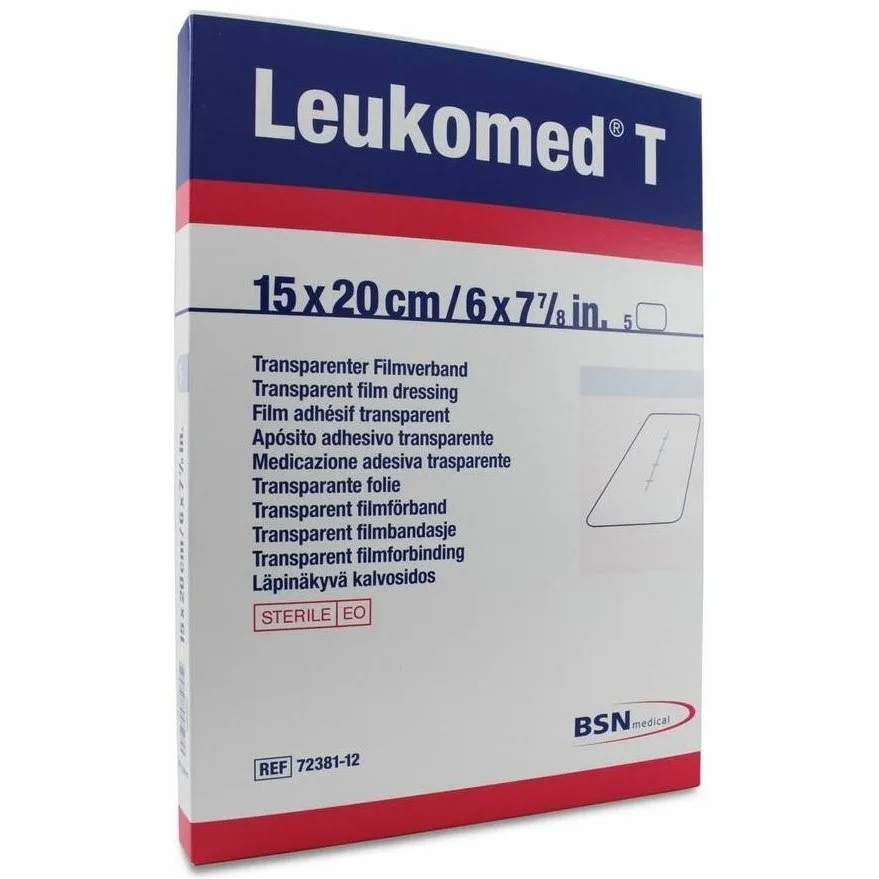 Leukomed T Apósito Transparente 15 Cm X 20 Cm, 5 Uds