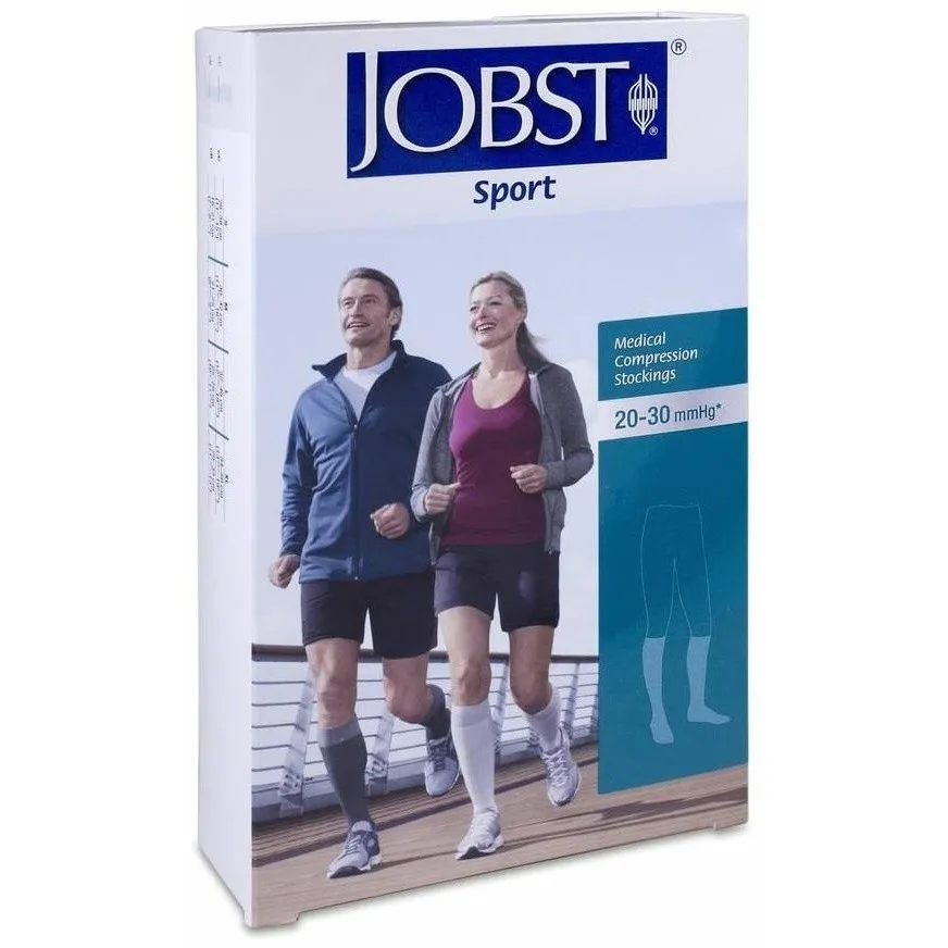 Jobst Sport Ccl1 Calcetín Compresión Ligera Negro/Gris Talla S, 1 Par