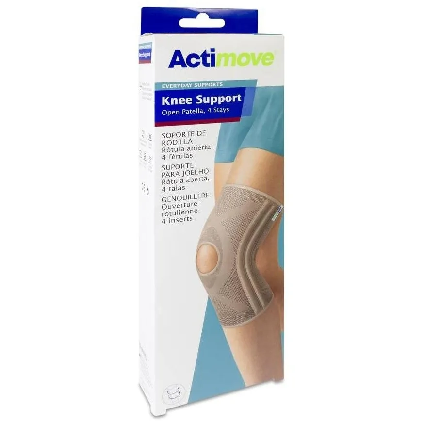 Actimove Rodillera Elástica Rótula Abierta Beige Talla M 36-41Cm 1Ud
