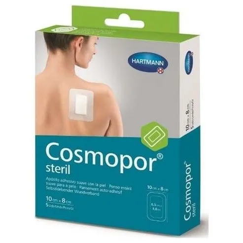 Cosmopor Silicone Apósito Esteril 10X8Cm 5Uds