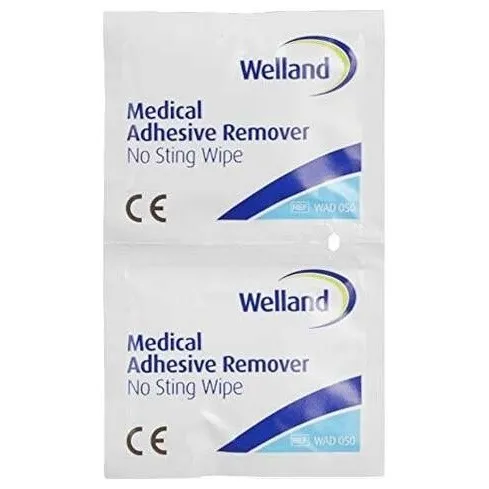 Welland Adhesive Remover Ostomia 50 Toallitas Limpiadoras