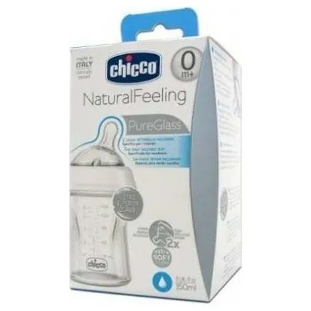 Biberon Cristal T Silicona Chicco Natural Feeling 150Ml