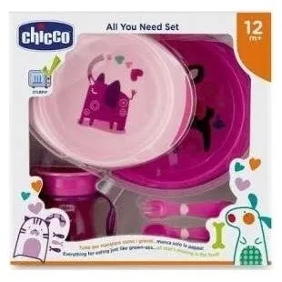 Chicco Set Completo Comida Rosa 12M+