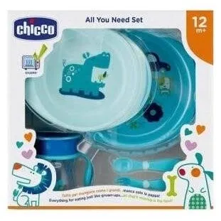 Chicco Set Completo Comida Azul 12M+