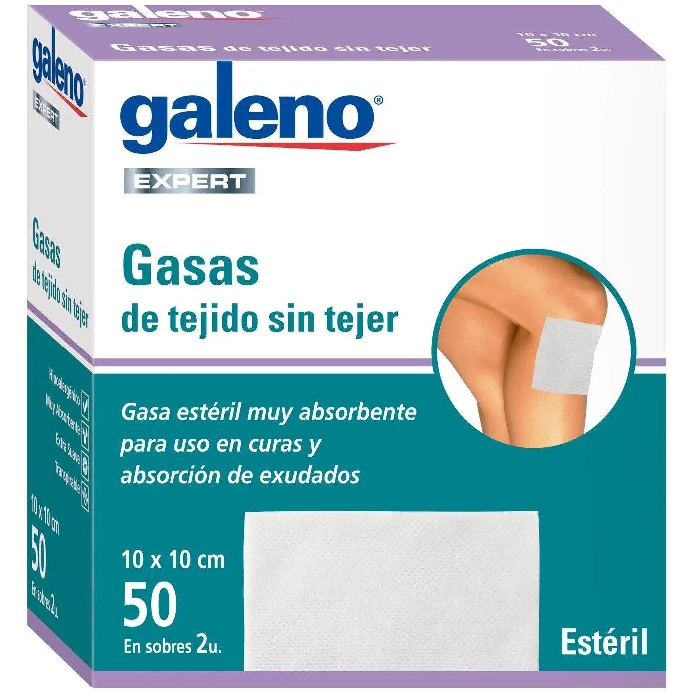 Galeno Gasa Esteril S/Tejer 10X10Cm 50U