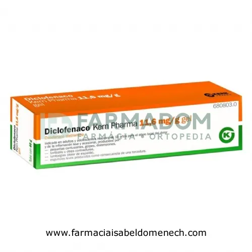 DICLOFENACO KERN PHARMA 11,6 mg/g GEL, 1 tubo de 60 g