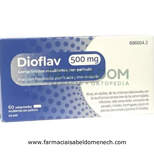 DIOFLAV 500 MG COMPRIMIDOS RECUBIERTOS CON PELICULA, 60 comprimidos
