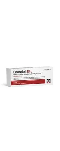 ENANDOL 25 mg COMPRIMIDOS RECUBIERTOS CON PELICULA, 10 comprimidos