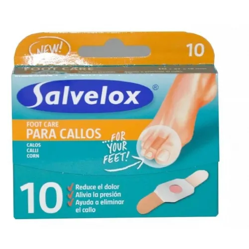 Salvelox callos con acido salicilico (10 unidades 57 mm x 19 mm)