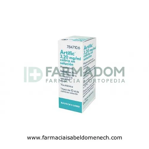 ARTIFIC 3,20 mg/ml COLIRIO EN SOLUCION , 1 frasco de 10 ml