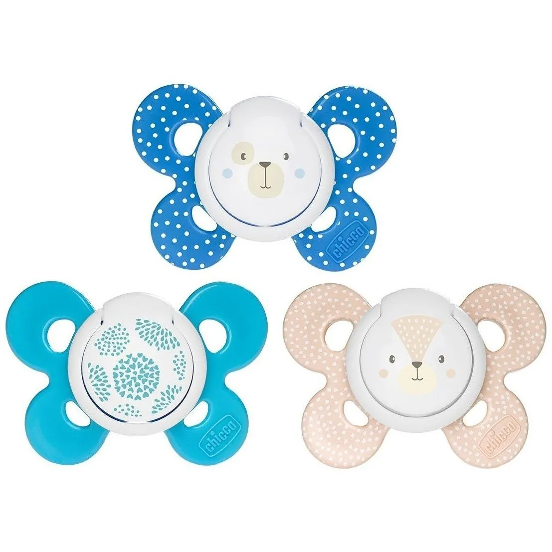 Chicco Physio Comfort Chupete De Silicona De 6-16 Meses Tonos Azules, 2 Unidades