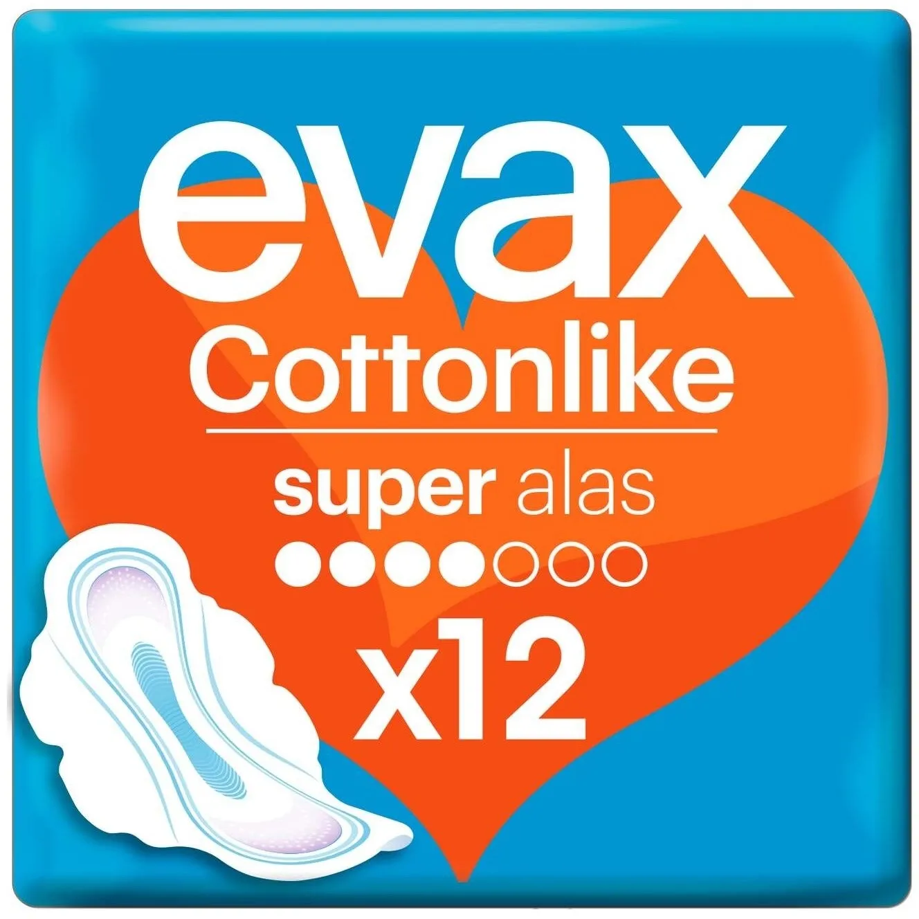 Evax Compresas Cottonlike Alas Super 12U
