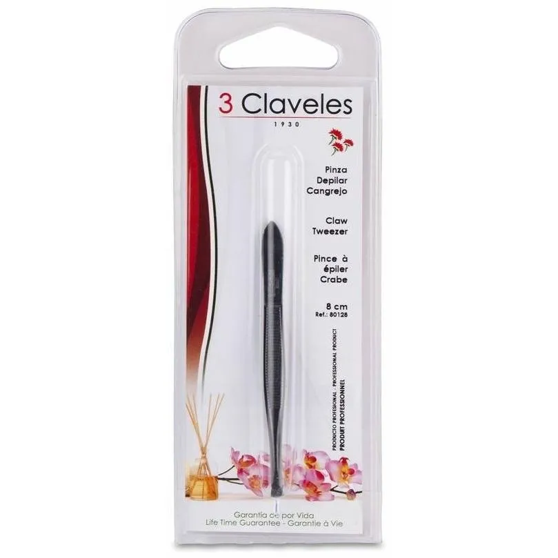3 Claveles Pinza Punta Estrecha Negra R80128, 1 Ud