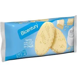 Bicentury Tortitas de Arroz Integral con Chocolate Blanco Sabor Yogur