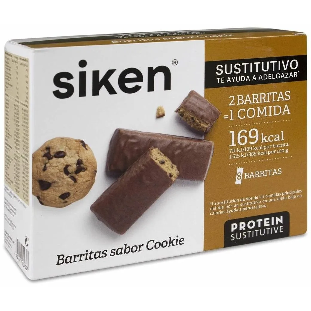 Siken Protein Sustitutivo Barrita 44 G Cookie 8 U