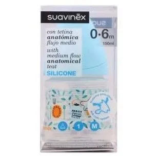 Suavinex Biberón Con Tetina Anatómica 0-6 Meses, 150 Ml