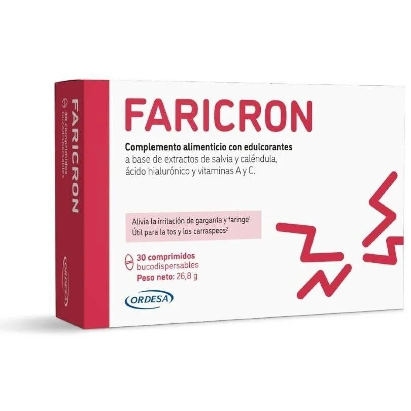 Ordesa Faricron Comprimidos Bucodispersables Para La Faringits Crónica 30 Unidades