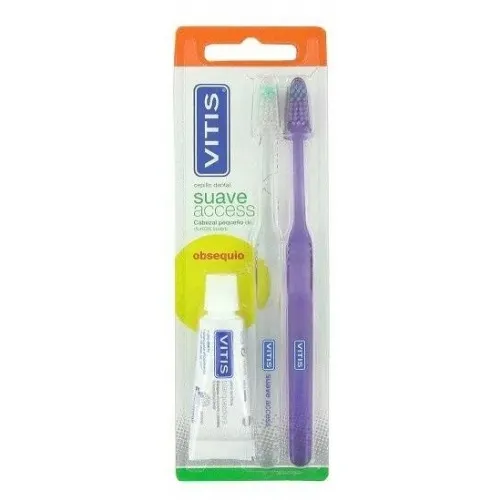 Cepillo dental adulto - vitis access (suave blister 2 unidades)