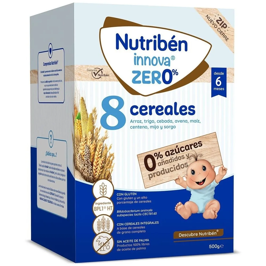 Nutriben Innova Zero% 8 Cereales +6M 500G