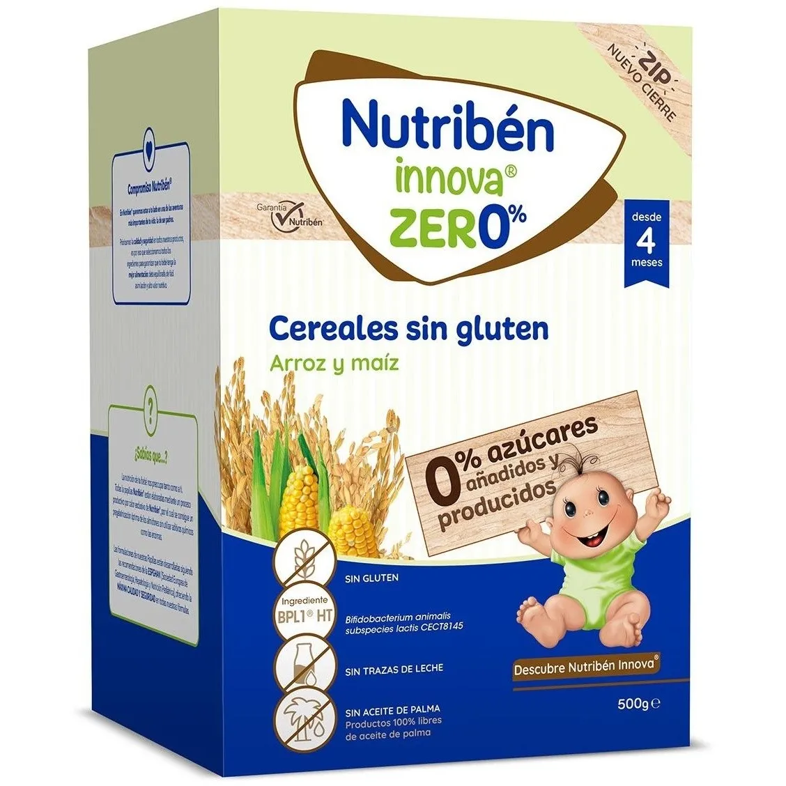Nutriben Innova Zero% Cereales Sin Gluten Arroz Y Maíz 500G