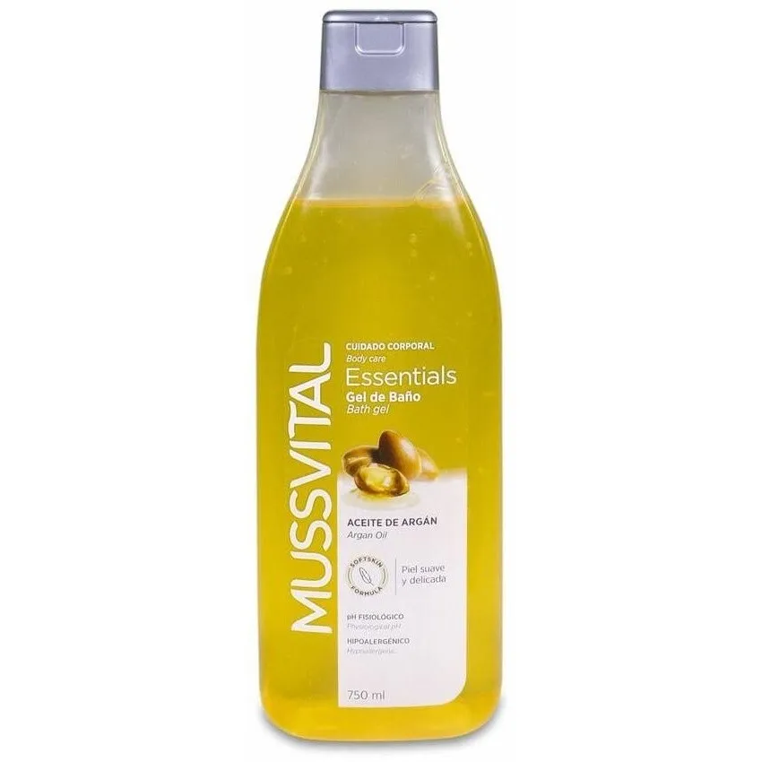Mussvital Essentials Gel De Baño Aceite De Argán, 750 Ml