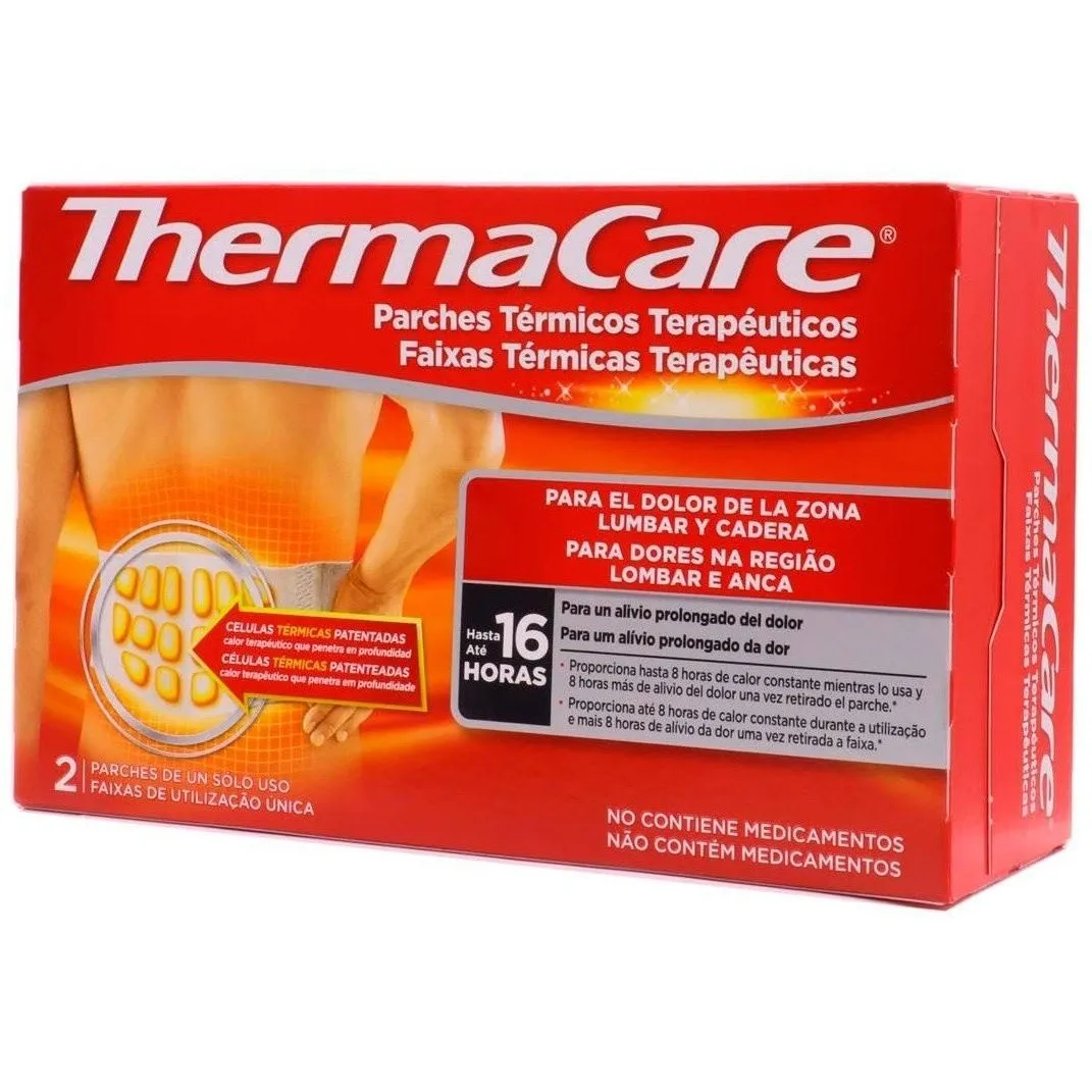 Thermacare Zona Lumbar Y Cadera Parches Termicos 2Uds