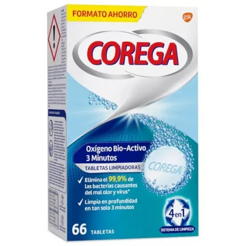 COREGA 3 MINUTOS - LIMPIEZA PROTESIS DENTAL (60 TABLETAS)