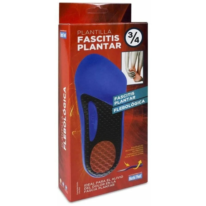 Herbi Feet Plantilla Fascitis Plantar 3/4 Talla S, 1 Par