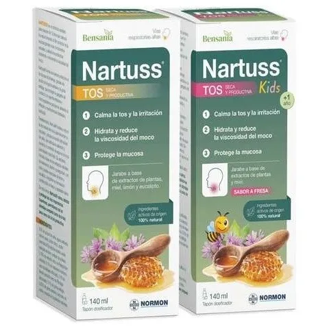 Normon Jarabe Para Niños Bensania Nartuss Kids Tos Seca 150Ml