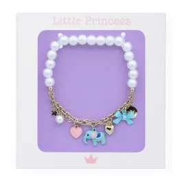 You Are The Princess Little Princess Pulsera Mitad Perlas y Charms