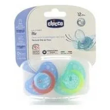 Chicco Chupete Physio Soft Todogoma Silicona Azul-Verde 2Uds