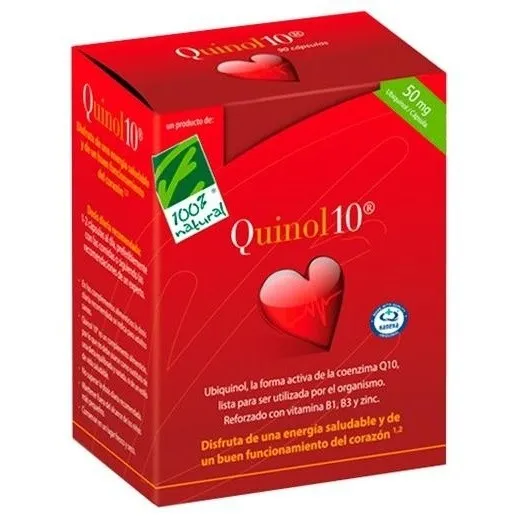100% Natural Quinol 10 30 Cápsulas De 100Mg De Ubiquinol