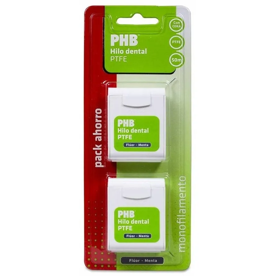 Phb Fluor Y Menta Hilo Dental Cera Duplo 50M