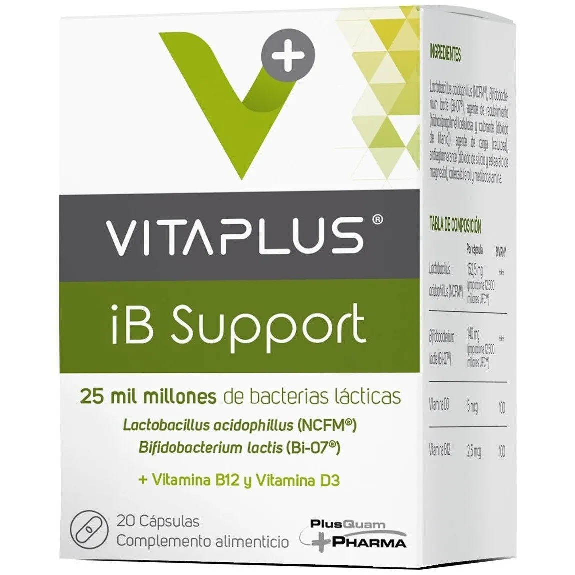 Plusquam Pharma Vitaplus Ib Support 20 Cápsulas