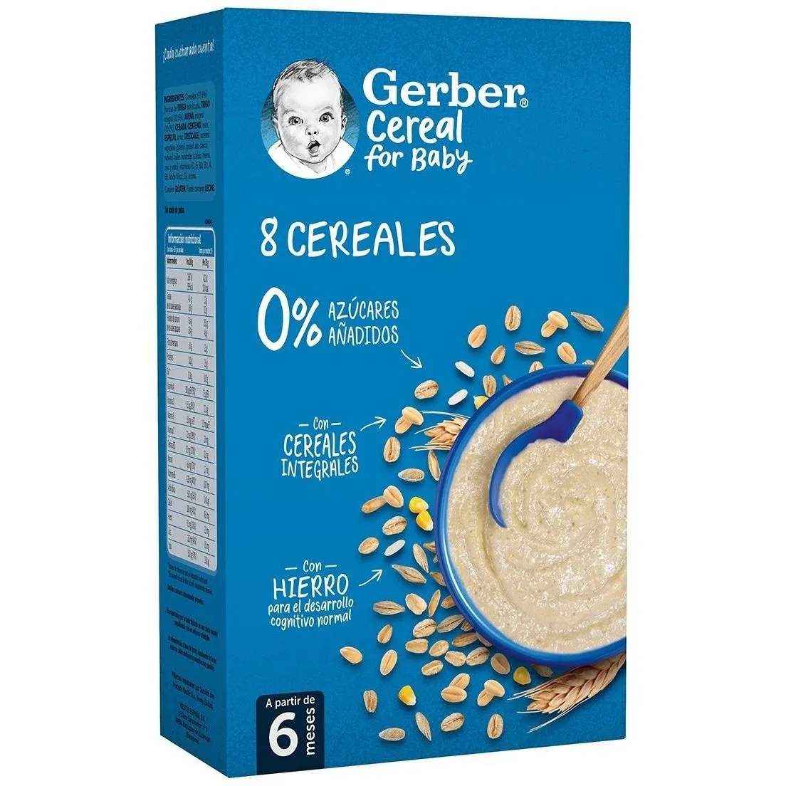 Gerber Papilla De 8 Cereales +6 Meses 500G