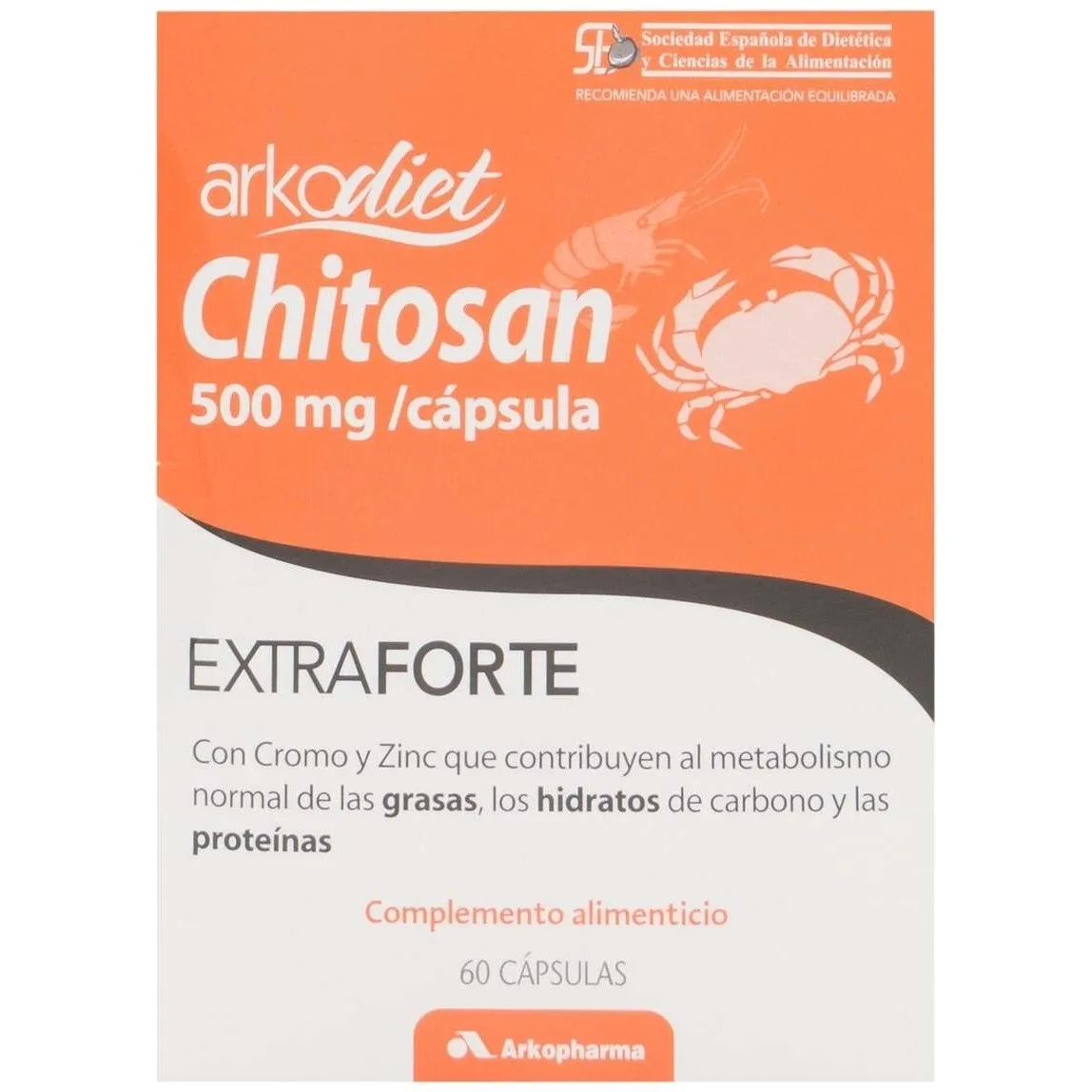 Arkopharma Arkodiet Chitosán Extra Forte 500 Mg, 60 Cápsulas